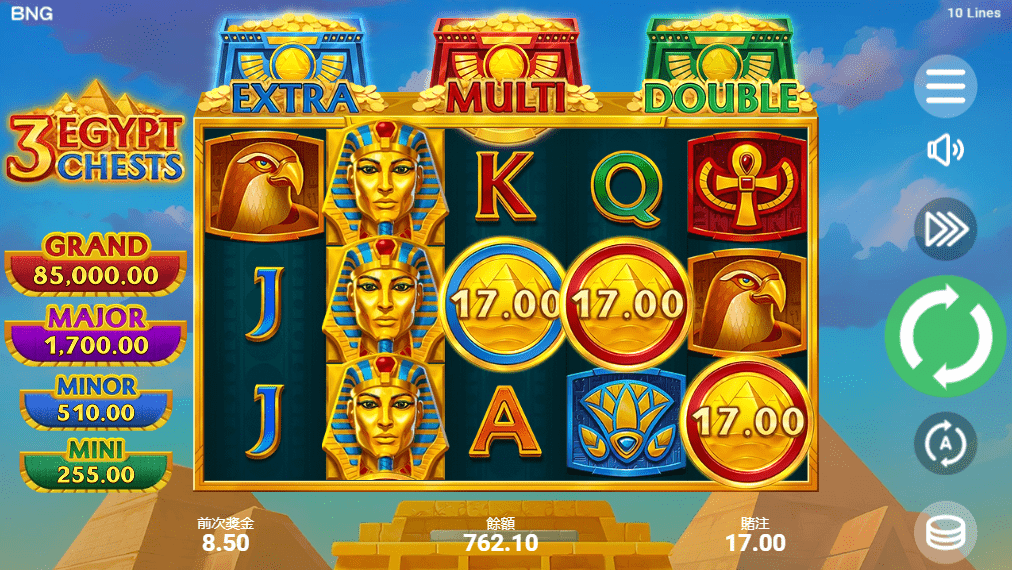 KC888 | 穿越沙漠：BNG電子《3埃及寶盒》老虎機的刺激冒險